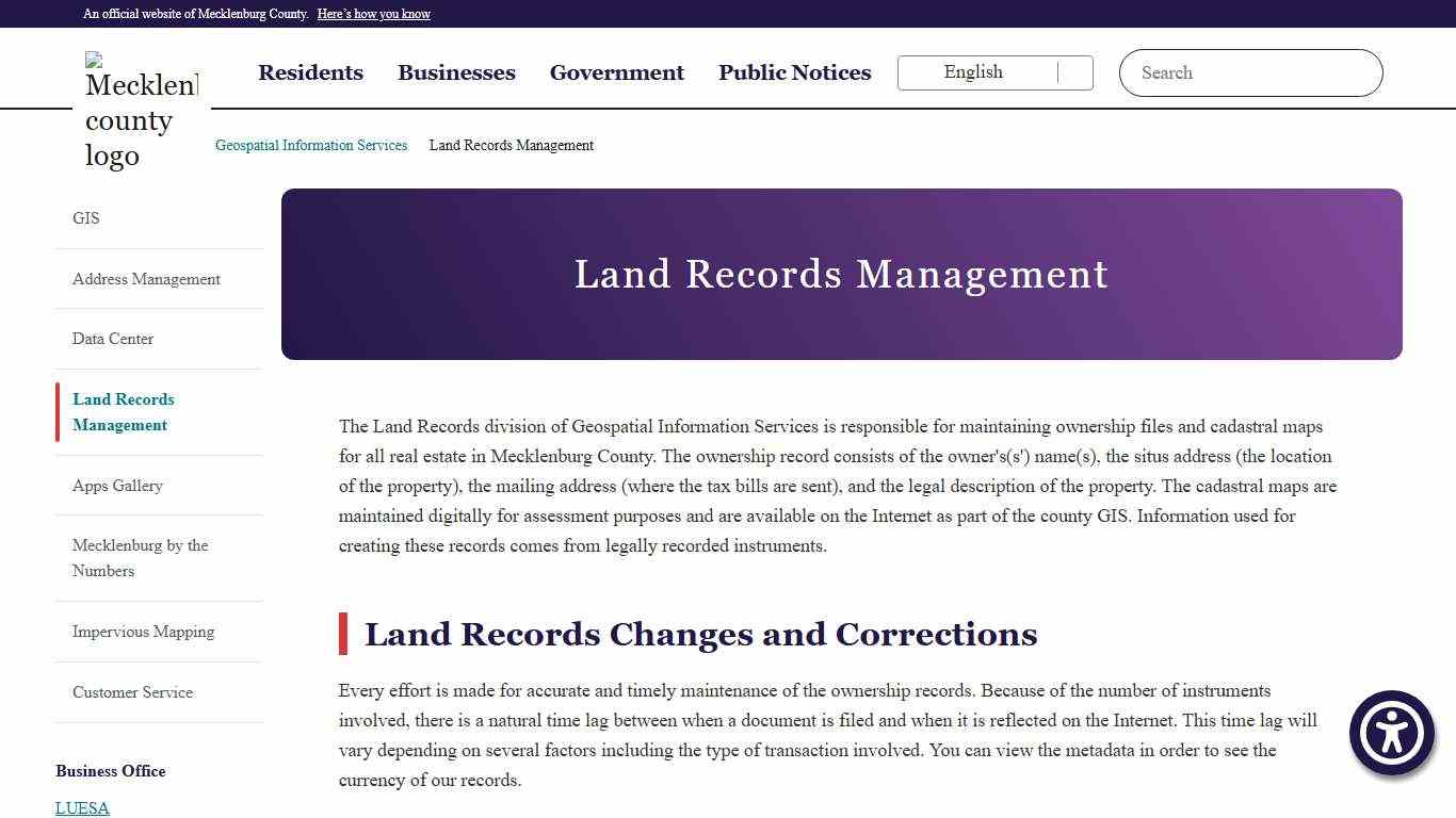 Land Records Management | Geospatial Information Services