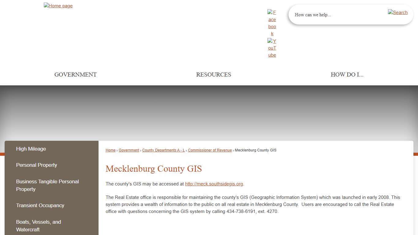 Mecklenburg County GIS | Mecklenburg County, VA